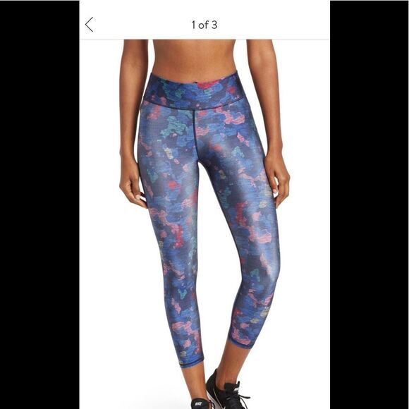 Terez 3” tall band glitter capri elastic banded waist size XL, NWT - Picture 1 of 9